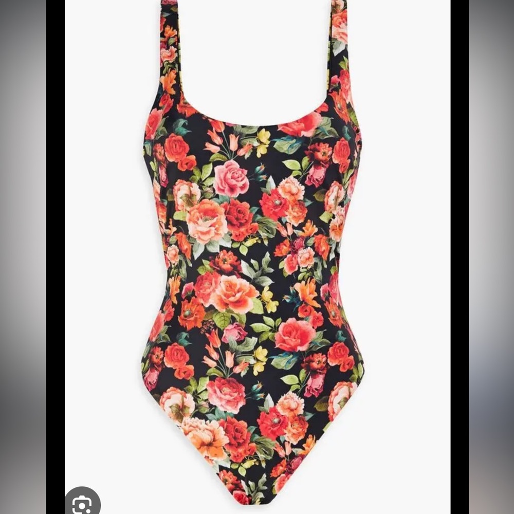Onia Rachel Floral Print One Piece Swimsuit Medium